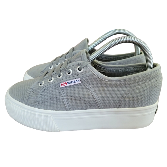 Superga 2750 Platform Sneakers in Grey - Picture 3 of 8
